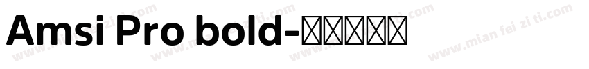 Amsi Pro bold字体转换